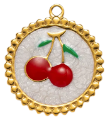 Charm Médaille cerises
