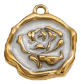 Charm Rose émail blanc