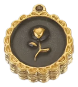 Charm Médaille rose noire