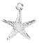 Charm Étoile de mer spirale – argenté