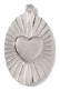 Charm Médaille ovale cœur – argenté