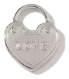 Charm Cadenas cœur Love – argenté