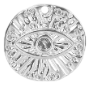 Charm Médaille œil gravée – argenté