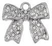 Charm Nœud strass – argenté