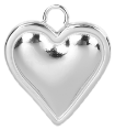 Charm Cœur bombé – argenté