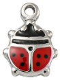 Charm Fleur dorée bombée – argenté