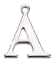 Charm Lettre A argentée