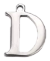 Charm Lettre D argentée