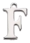 Charm Lettre F argentée