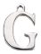 Charm Lettre G argentée