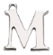 Charm Lettre M argentée
