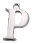 Charm Lettre P argentée