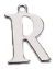 Charm Lettre R argentée