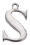 Charm Lettre S argentée
