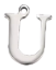 Charm Lettre U argentée