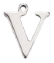 Charm Lettre V argentée