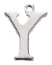 Charm Lettre Y argentée