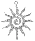 Charm Soleil spirale – argenté