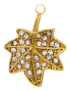 Charm Feuille d'érable strass