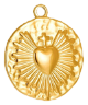 Charm Médaille cœur rayonnant